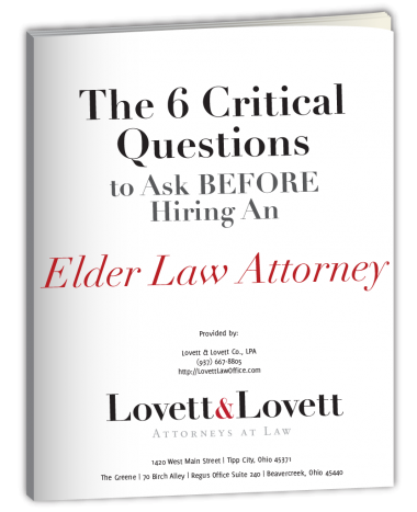 Elder Law Report by Estate Planning Attorneys at Lovett & House Co., LPA in Tipp City, OH